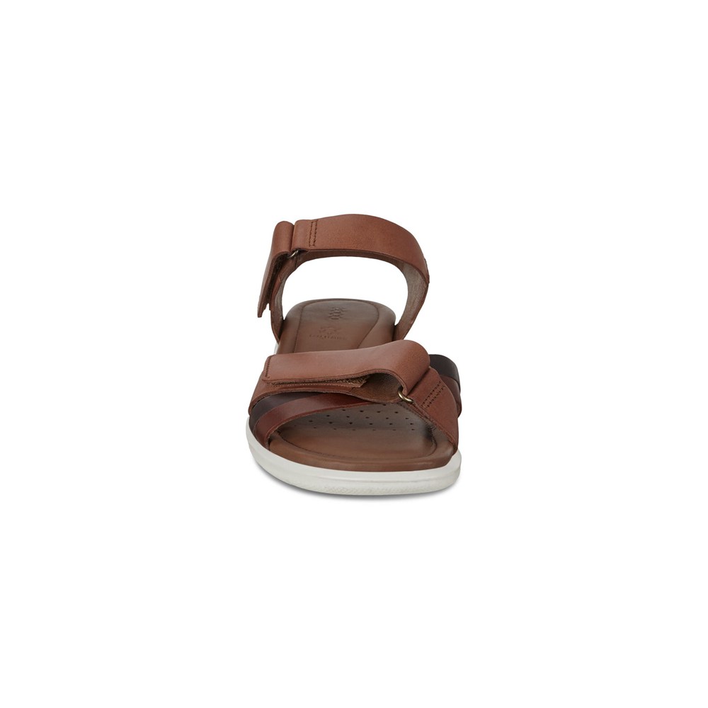 ECCO Womens Sandals Brown - Felicia Adjustable Strap - APV-214387